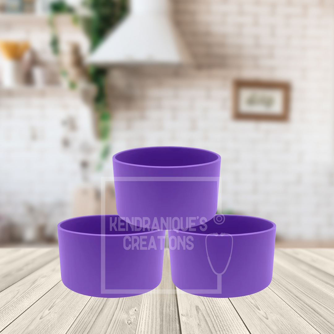 Silicone (Purple) tumbler boot for popular 40 oz tumblers and glass cans