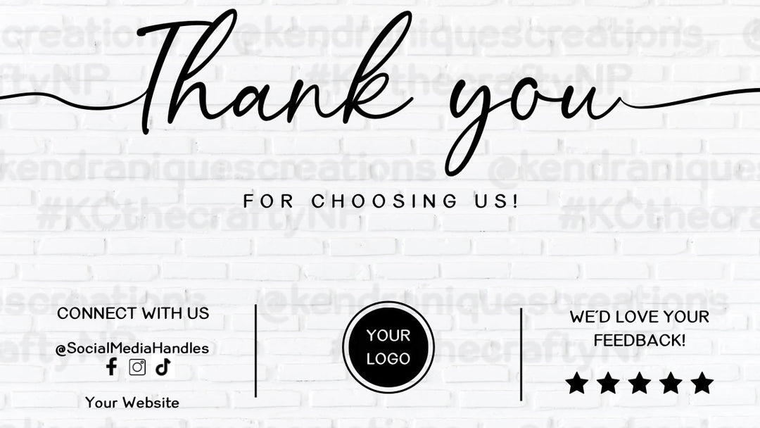 SBB: Label-Thank you for choosing us label