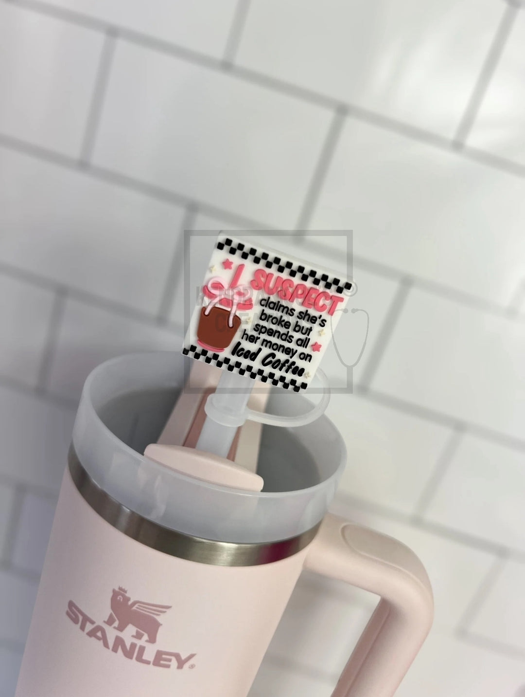 Straw toppers-Suspect claims she’s broke but spends all her money on iced coffee