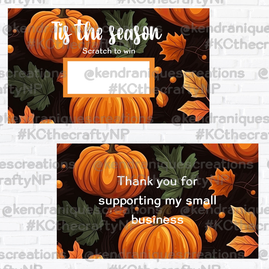 Scratch off-Tis the season (olive leaves and pumpkins)