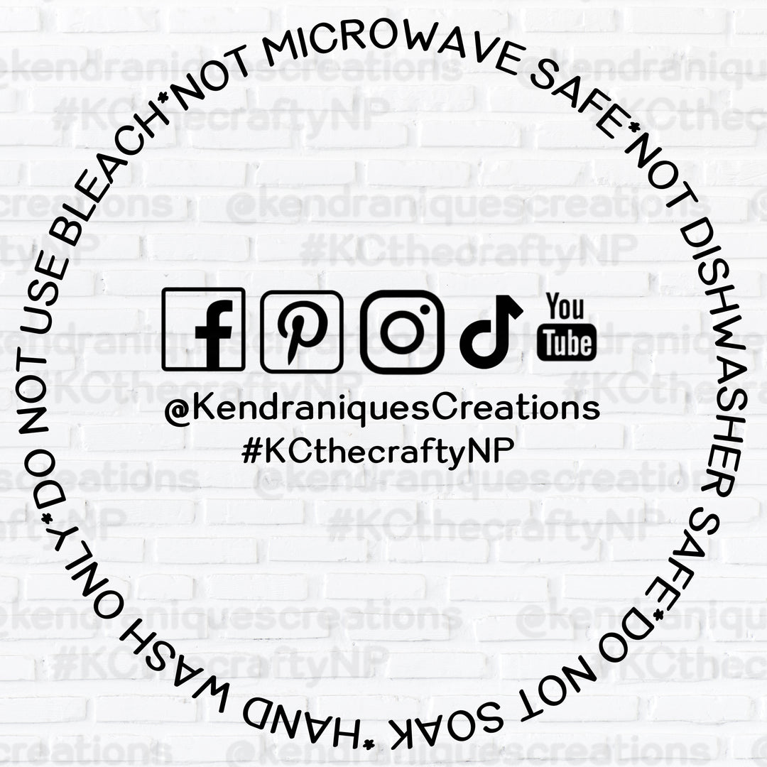 SBB: Template-Branded Round glass can care instructions
