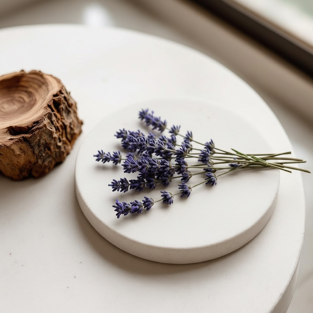 Lavender's Embrace on a Driftwood Breeze