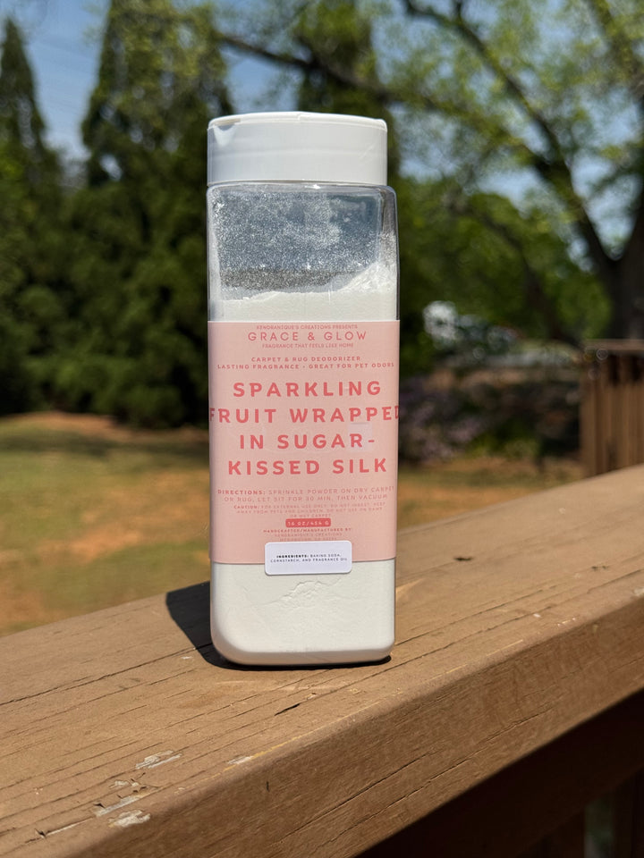 Grace &amp; Glow Carpet &amp; Rug Deodorizer | Odor Neutralizing Powder  | Core Collection | Sparkling Fruit Wrapped in Sugar-Kissed Silk