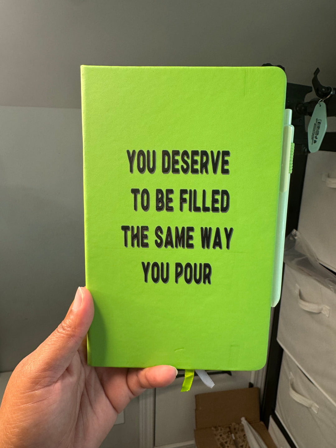 Hardcover Journal with Pen Holder & Black Pen