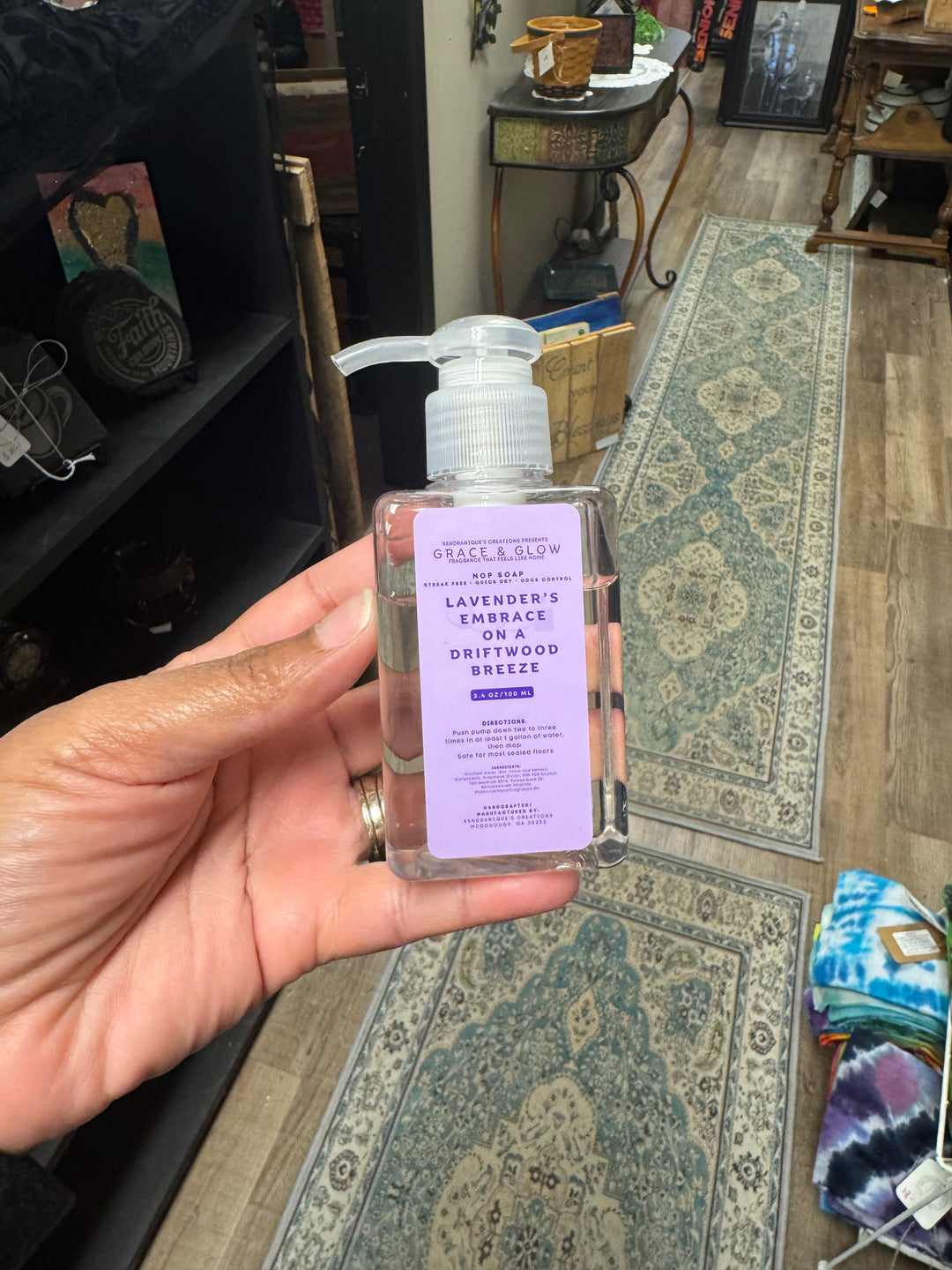 Grace &amp; Glow Luxury Mop Soap | pH-Neutral Floor Cleaner | Core Collection | Lavender’s Embrace on a Driftwood Breeze
