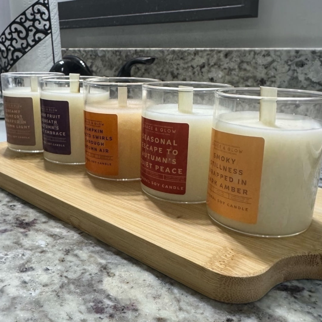 Soy Wax Candle | Fall Collection | Creamy Comfort Wrapped in Autumn Light | Grace &amp; Glow
