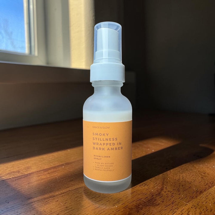 Fall Collection | Smoky Stillness Wrapped in Dark Amber | Grace &amp; Glow Room &amp; Linen Spray