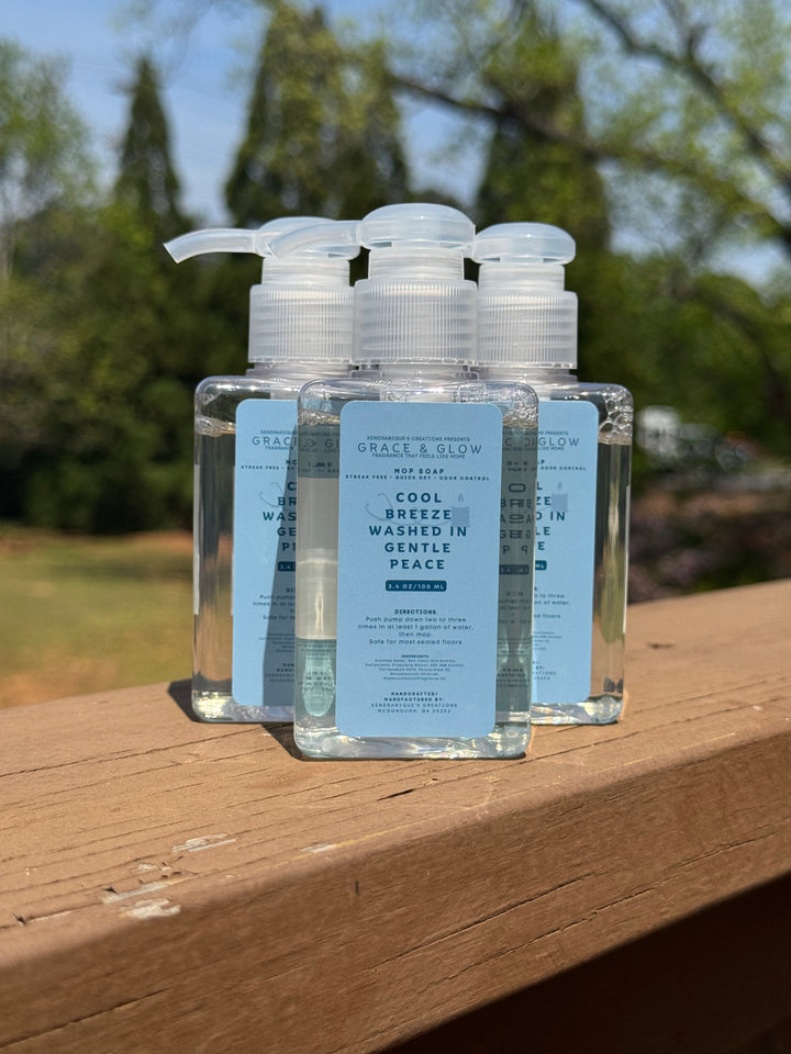 Grace &amp; Glow Luxury Mop Soap | pH-Neutral Floor Cleaner | Core Collection | Cool Breeze Washed in Gentle Peace