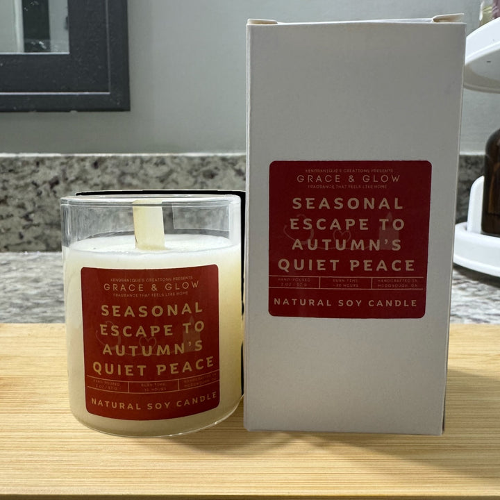 Soy Wax Candle | Fall Collection | Seasonal Escape to Autumn’s Quiet Peace | Grace &amp; Glow