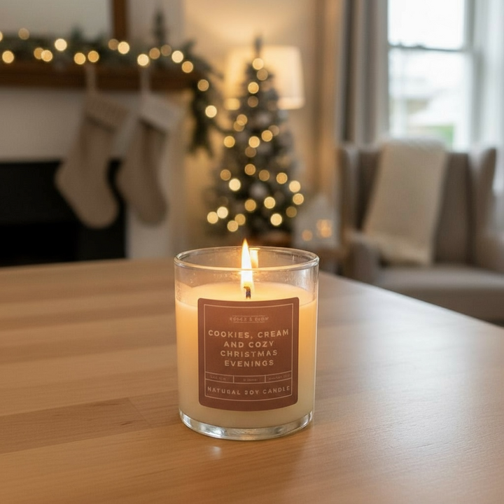 Grace & Glow: Holiday Candle - Cookies, cream and cozy Christmas evenings