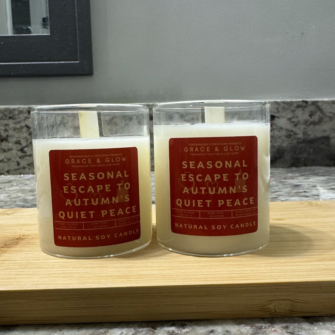 Soy Wax Candle | Fall Collection | Seasonal Escape to Autumn’s Quiet Peace | Grace &amp; Glow