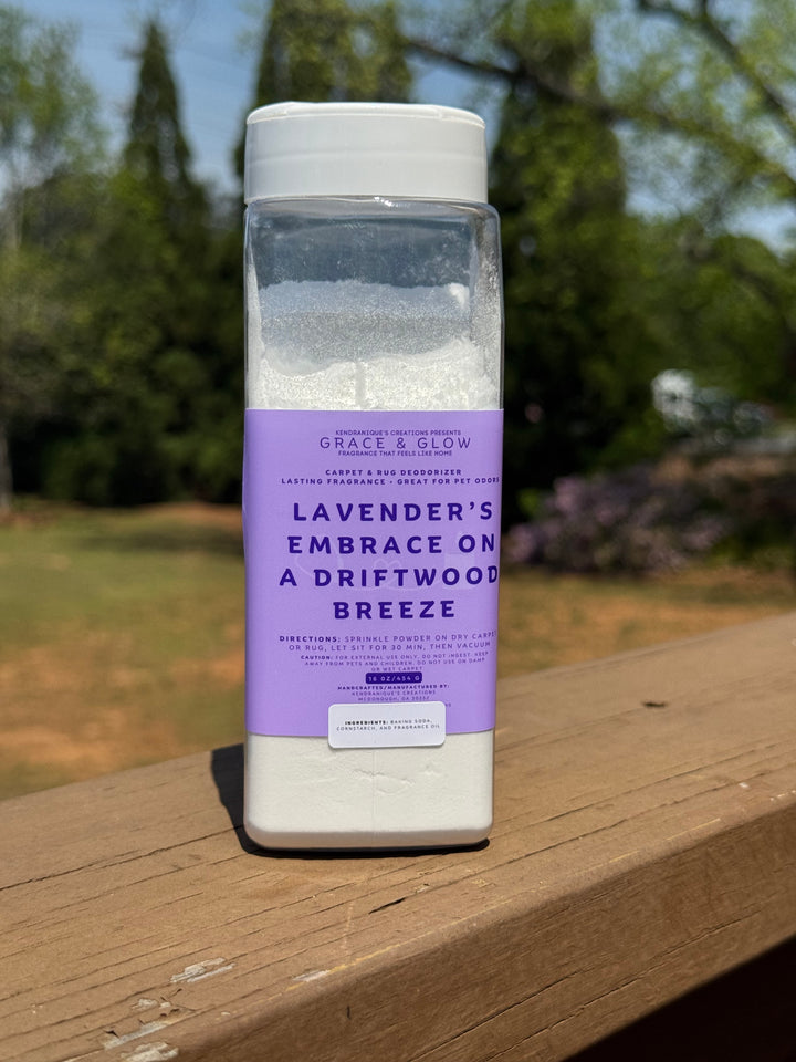Grace &amp; Glow Carpet &amp; Rug Deodorizer | Odor Neutralizing Powder  | Core Collection | Lavender’s Embrace on a Driftwood Breeze