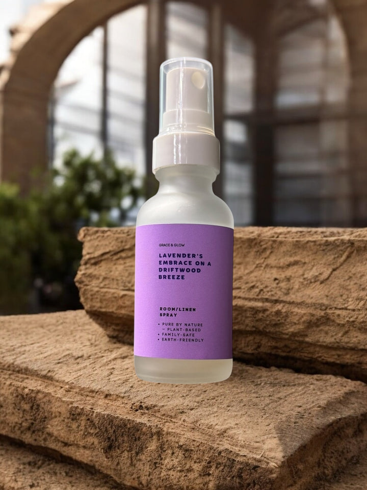 Grace & Glow Room & Linen Spray | Core Collection | Lavender's Embrace on a Driftwood Breeze