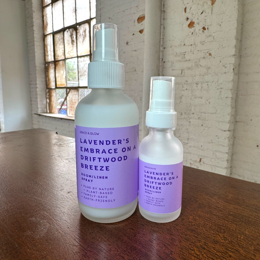 Grace & Glow Room & Linen Spray | Core Collection | Lavender's Embrace on a Driftwood Breeze