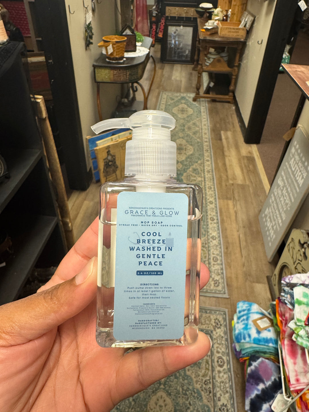 Grace &amp; Glow Luxury Mop Soap | pH-Neutral Floor Cleaner | Core Collection | Cool Breeze Washed in Gentle Peace