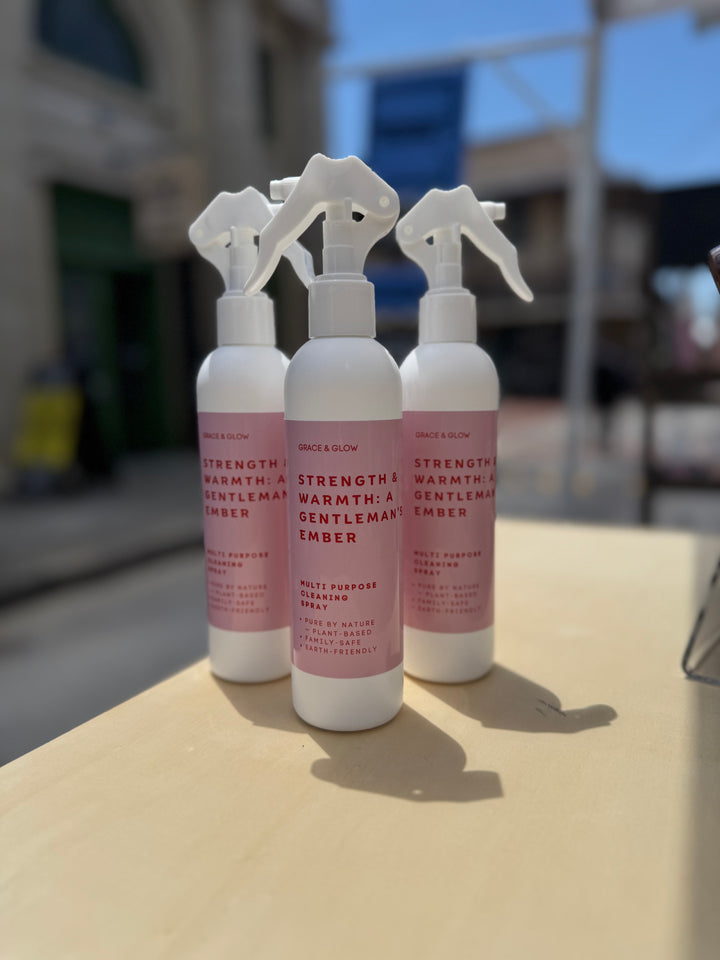 Multipurpose Cleaner Spray (8 oz) – Strength &amp; Warmth Gentleman’s Ember – Streak-Free All Purpose Cleaner for Kitchen &amp; Home