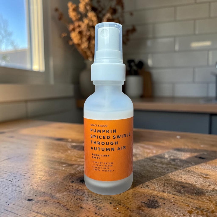 Fall Collection | Pumpkin Spiced Swirls Through Autumn Air | Grace &amp; Glow Room &amp; Linen Spray