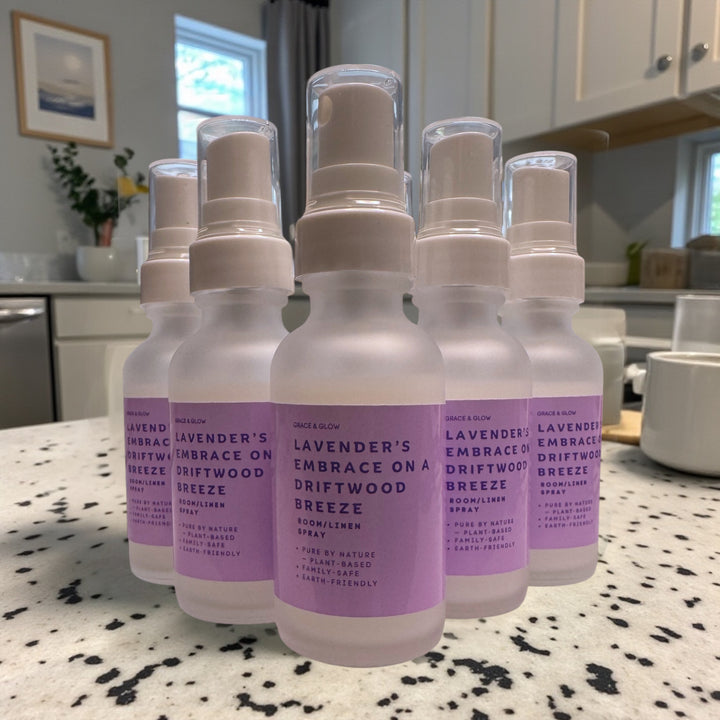 Grace & Glow Room & Linen Spray | Core Collection | Lavender's Embrace on a Driftwood Breeze