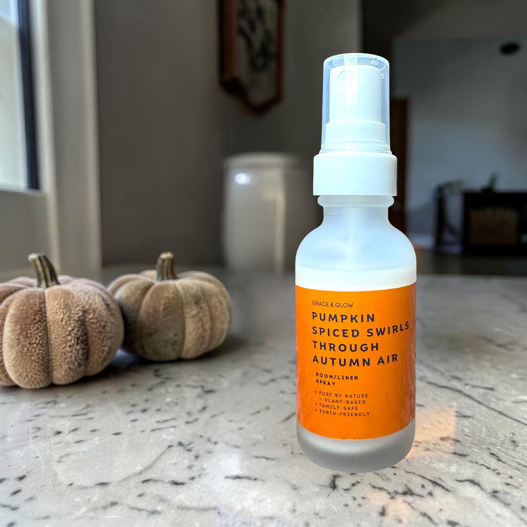 Fall Collection | Pumpkin Spiced Swirls Through Autumn Air | Grace &amp; Glow Room &amp; Linen Spray