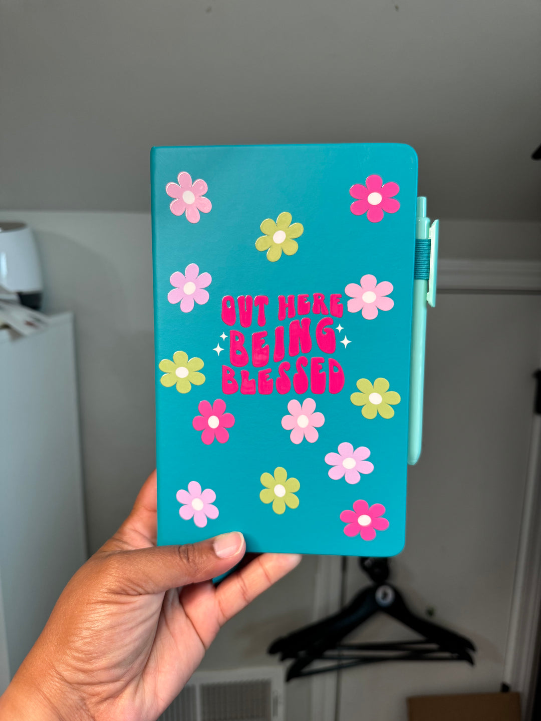 Hardcover Journal with Pen Holder & Black Pen