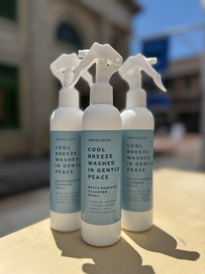 Multipurpose Cleaner Spray (8 oz) – Cool Breeze Washed in Gentle Peace – Streak-Free All Purpose Cleaner for Kitchen, Bathroom &amp; Home Surfaces