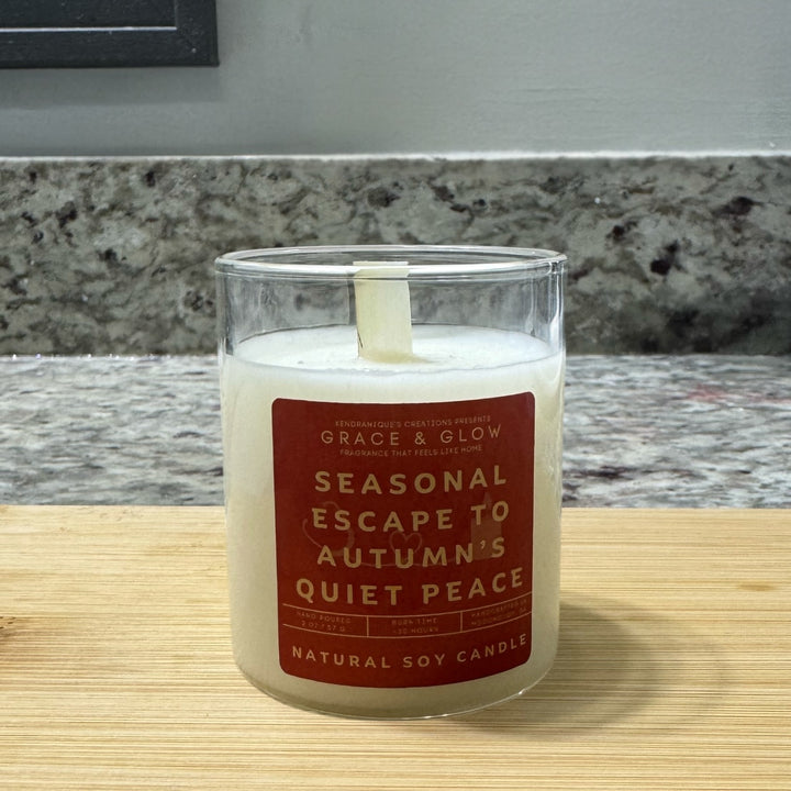 Soy Wax Candle | Fall Collection | Seasonal Escape to Autumn’s Quiet Peace | Grace &amp; Glow