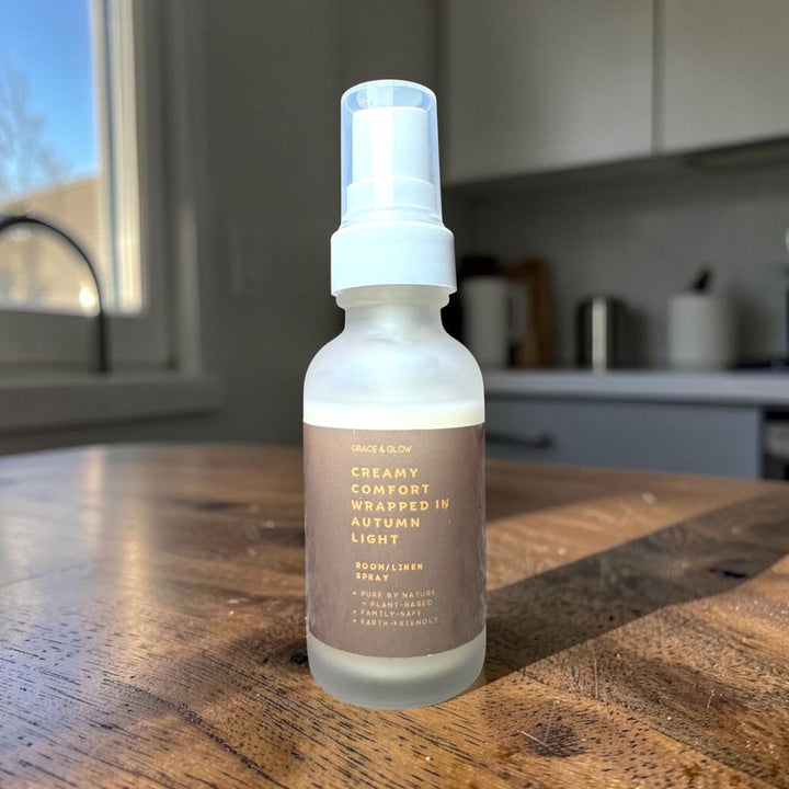 Fall Collection | Creamy Comfort Wrapped in Autumn Light | Grace &amp; Glow Room &amp; Linen Spray