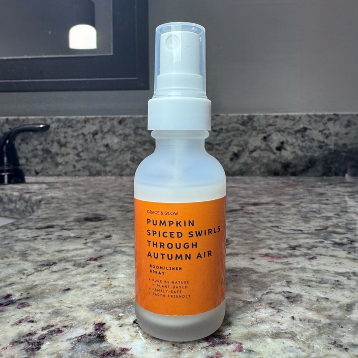 Fall Collection | Pumpkin Spiced Swirls Through Autumn Air | Grace &amp; Glow Room &amp; Linen Spray