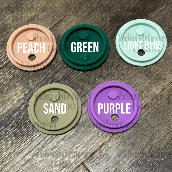 16 oz glass can colored silicone lids