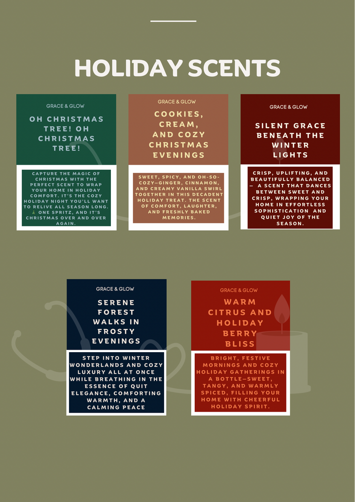 Grace & Glow Mini Room & Linen Spray | Holiday Collection | Perfect Stocking Stuffer