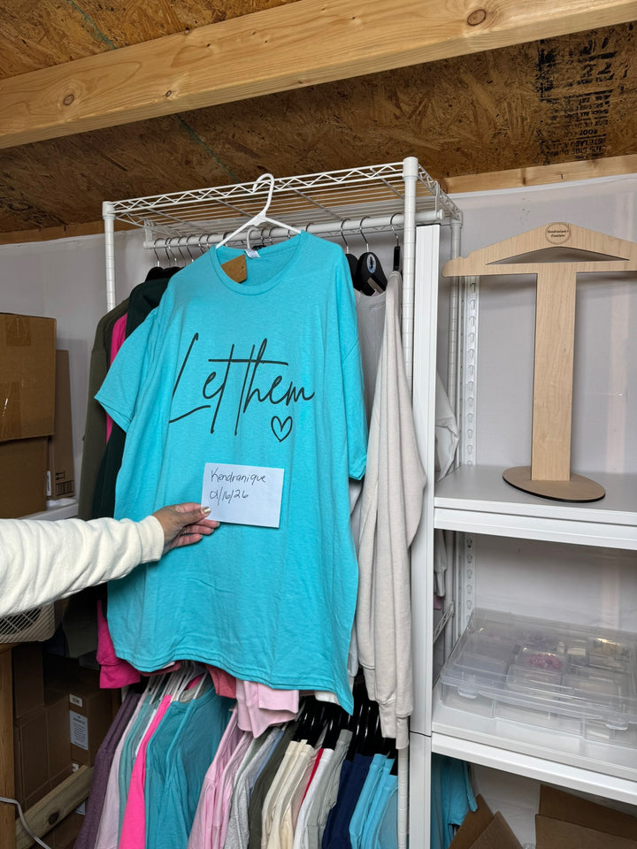T shirt-Sublimation, Let them (Blue)