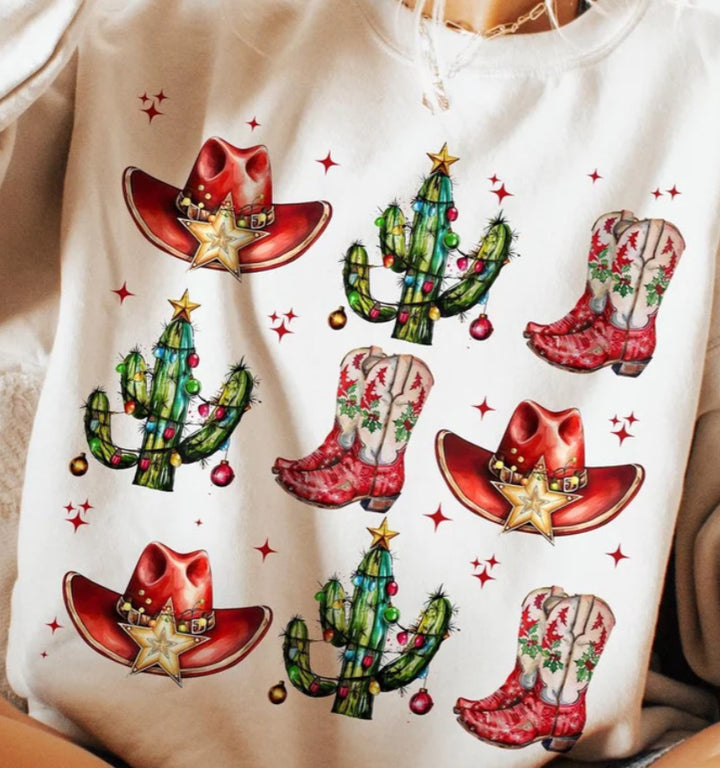 Cowboy Christmas Short sleeve t-shirt
