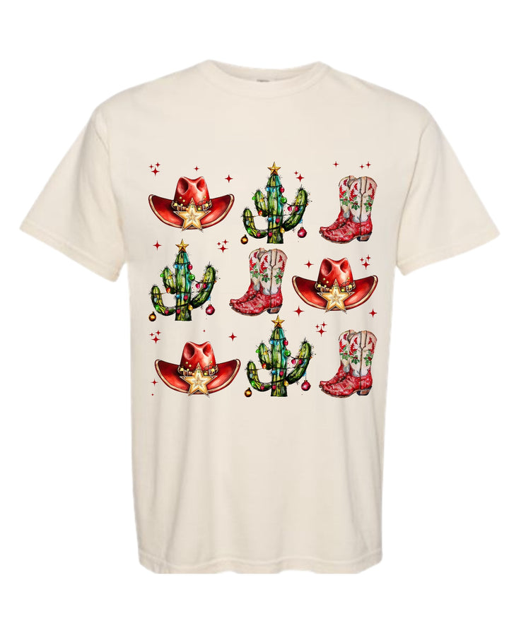 Cowboy Christmas Short sleeve t-shirt