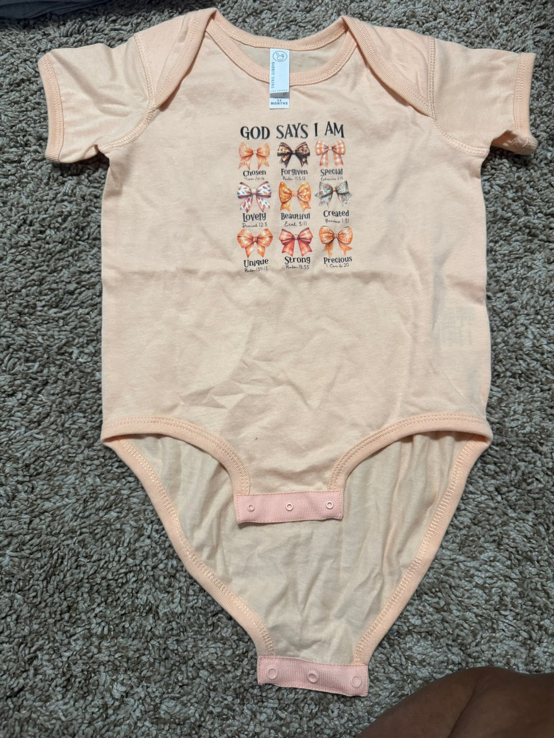 God says I am, Baby body t-shirt