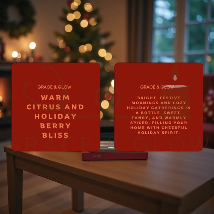 Grace & Glow Holiday Room & Linen Spray - Warm Citrus and Holiday Berry Bliss