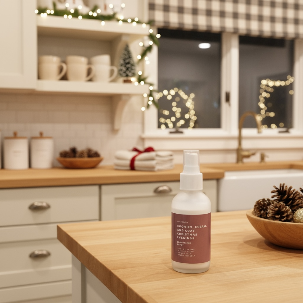 Grace & Glow Holiday Room & Linen Spray – Cookies, Cream, and Cozy Christmas Evenings