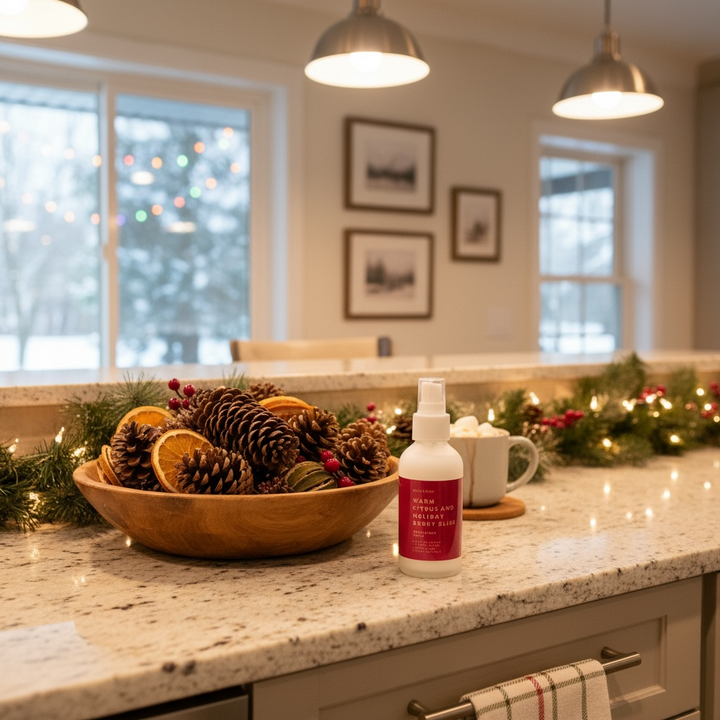 Grace & Glow Holiday Room & Linen Spray - Warm Citrus and Holiday Berry Bliss