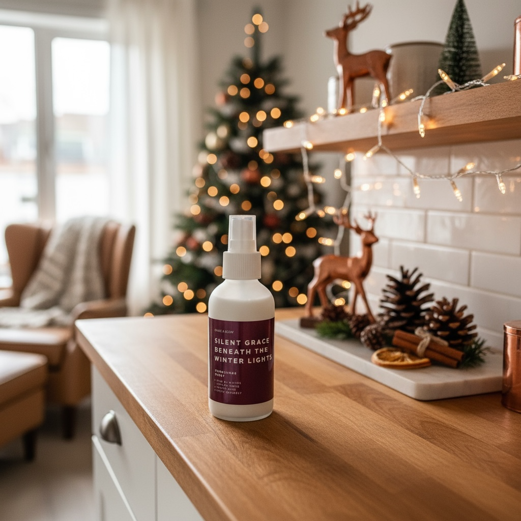 Grace & Glow Holiday Room & Linen Spray – Silent Grace Beneath the Christmas Lights