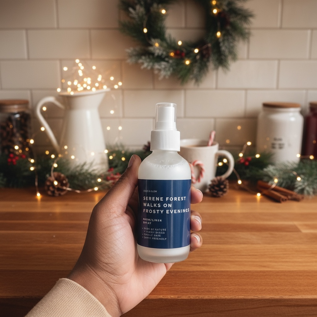 Grace & Glow Holiday Room & Linen Spray – Serene Forest Walks on Frosty Evenings