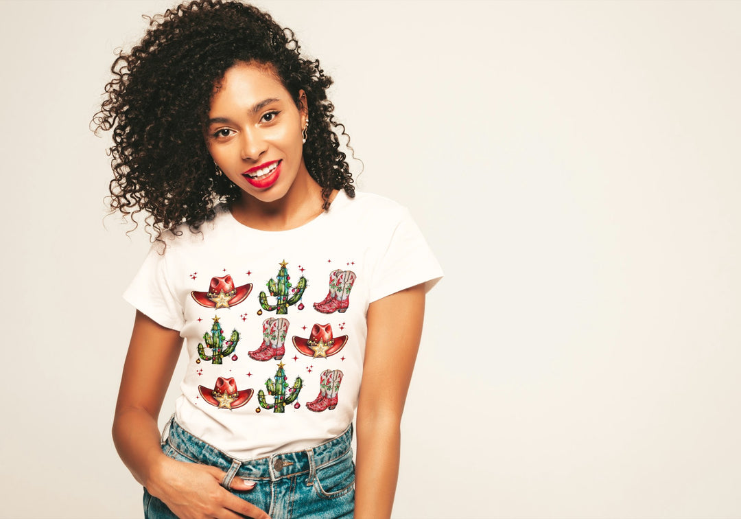 Cowboy Christmas Short sleeve t-shirt
