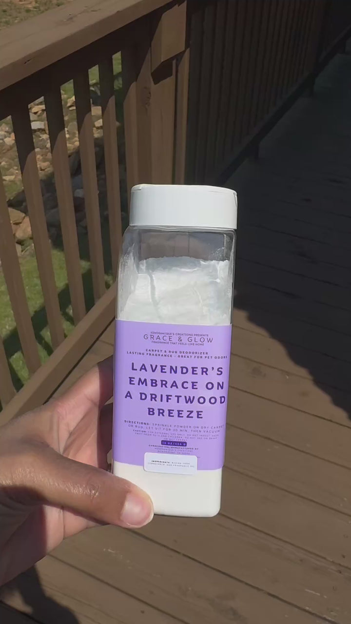 Grace &amp; Glow Carpet &amp; Rug Deodorizer | Odor Neutralizing Powder  | Core Collection | Lavender’s Embrace on a Driftwood Breeze