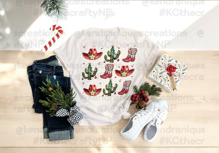 Cowboy Christmas Short sleeve t-shirt
